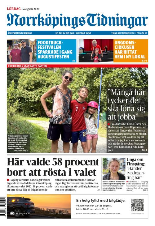 Norrköpings Tidningar 15.8.2026