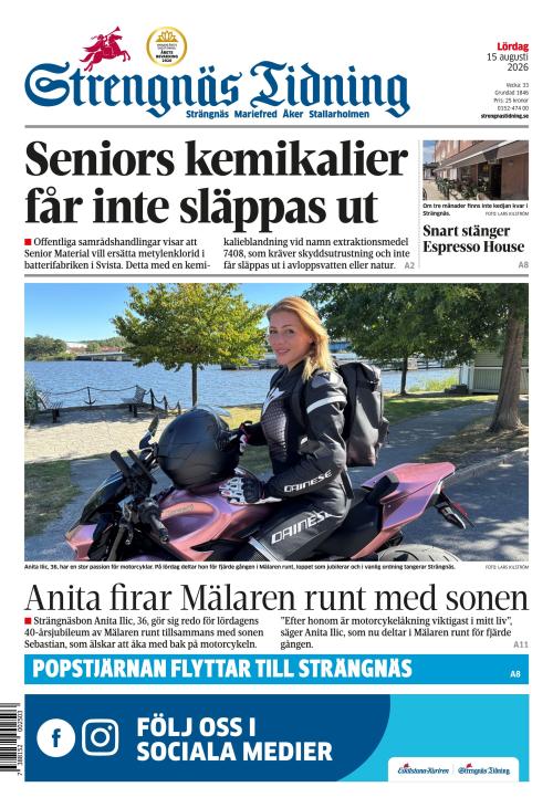 Strengnäs Tidning 15.8.2026
