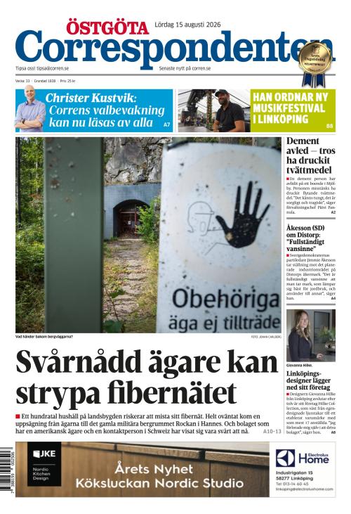Östgöta Correspondenten 15.8.2026