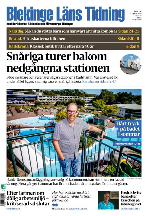 Blekinge Läns Tidning 15.8.2026