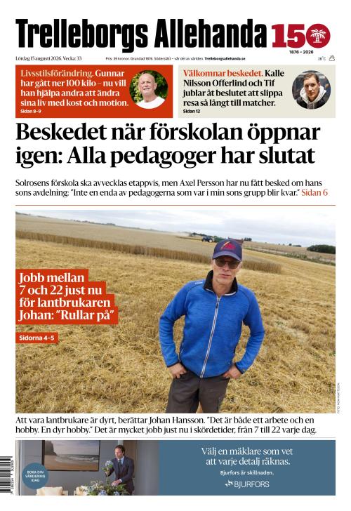 Trelleborgs Allehanda 15.8.2026