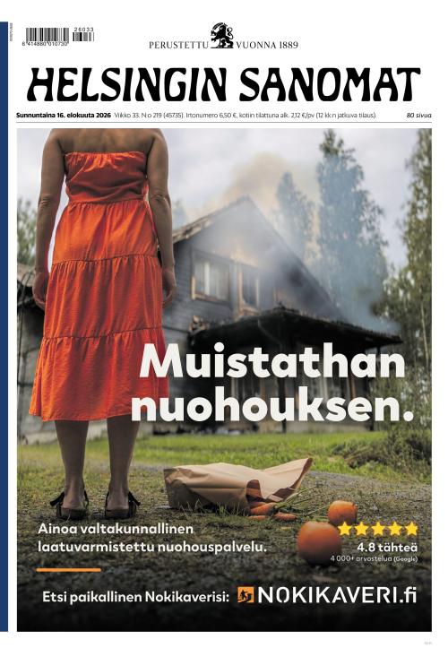 Helsingin Sanomat 16.8.2026