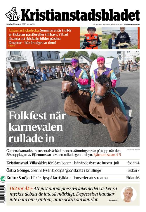 Kristianstadsbladet 16.8.2026