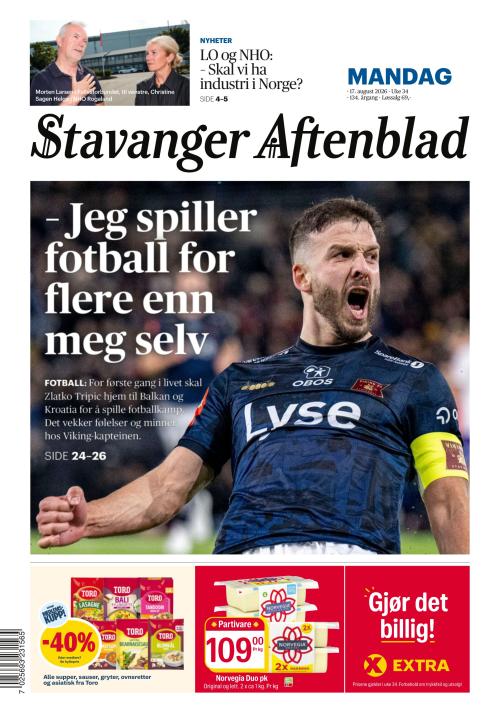 Stavanger Aftenblad 17.8.2026