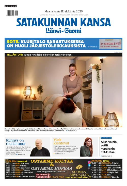 Satakunnan Kansa Länsi-Suomi 17.8.2026