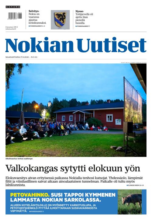 Nokian Uutiset 17.8.2026