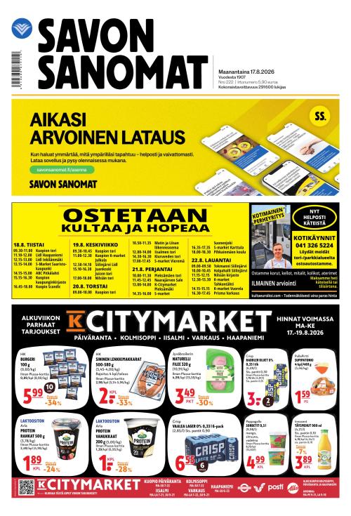 Savon Sanomat 17.8.2026