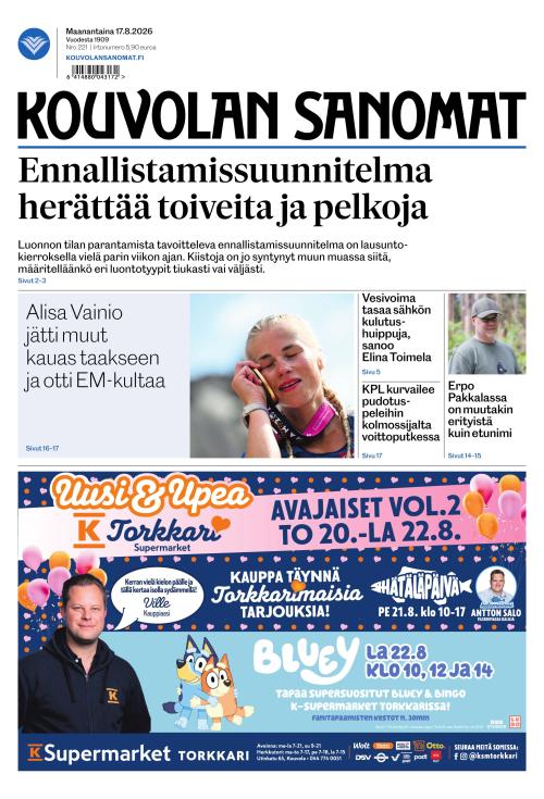 Kouvolan Sanomat 17.8.2026