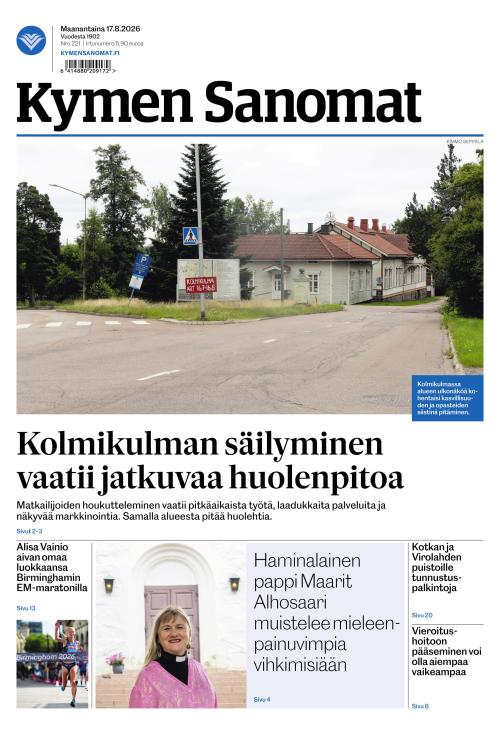 Kymen Sanomat 17.8.2026