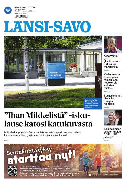Länsi-Savo 17.8.2026