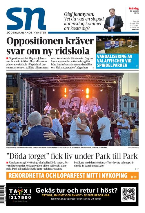 Södermanlands Nyheter 17.8.2026