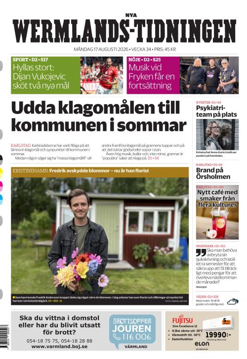 Nya Wermlands-Tidningen 17.8.2026