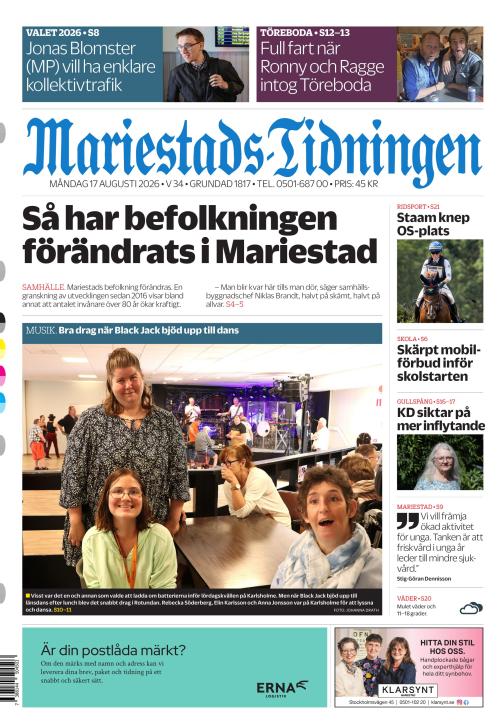 Mariestads-Tidningen 17.8.2026