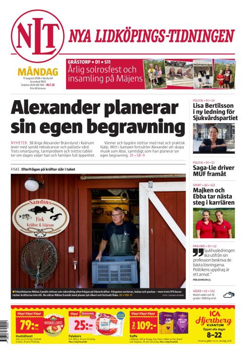 Nya Lidköpings-Tidningen 17.8.2026