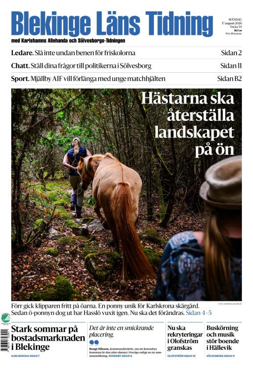 Blekinge Läns Tidning 17.8.2026