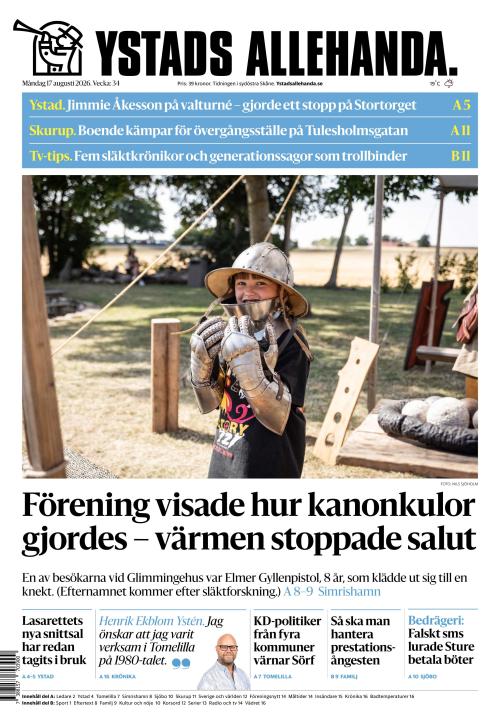 Ystads Allehanda 17.8.2026