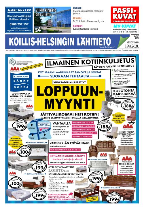 Koillis-Helsingin lähitieto 19.8.2026