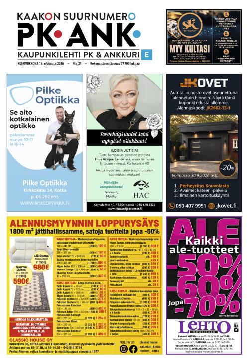 Kaupunkilehti Ankkuri 19.8.2026