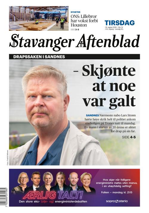 Stavanger Aftenblad 18.8.2026