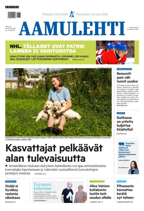 Aamulehti 18.8.2026
