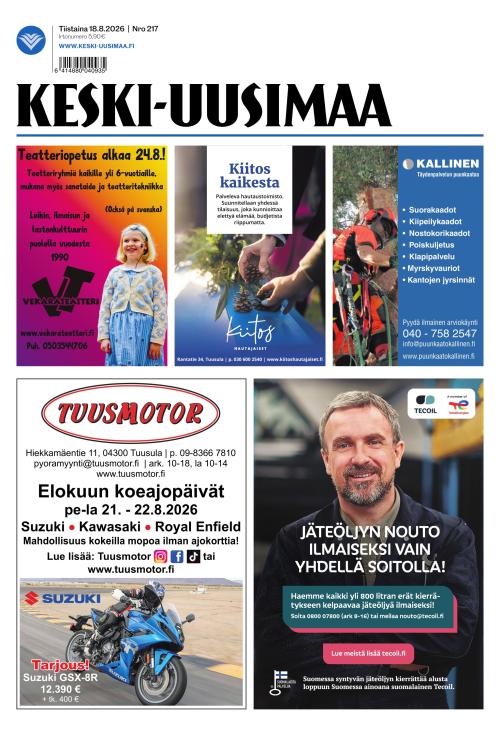Keski-Uusimaa 18.8.2026