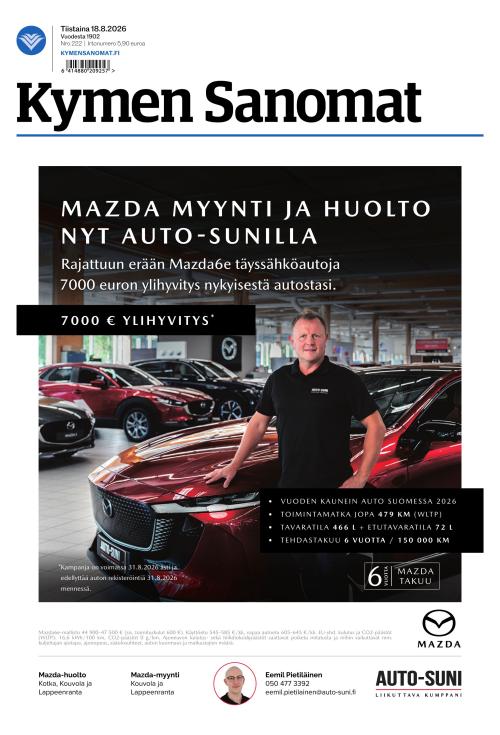 Kymen Sanomat 18.8.2026
