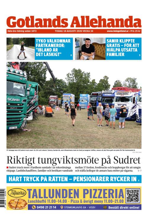 Gotlands Allehanda 18.8.2026