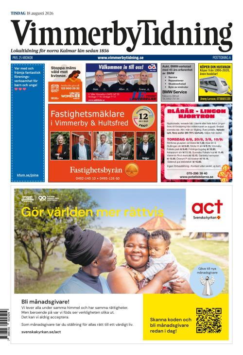 Vimmerby Tidning / Kinda-Posten 18.8.2026