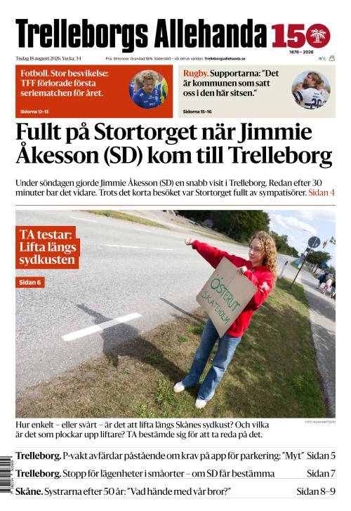 Trelleborgs Allehanda 18.8.2026