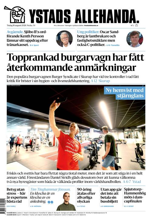 Ystads Allehanda 18.8.2026