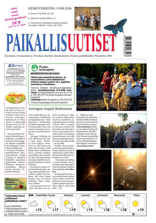 PaikallisUutiset 19.8.2026
