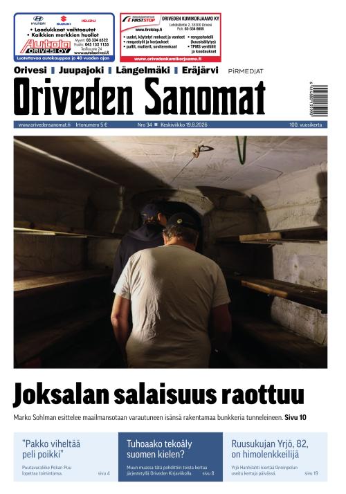 Oriveden Sanomat 19.8.2026