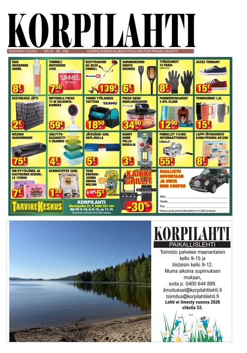 Korpilahti-lehti 19.8.2026