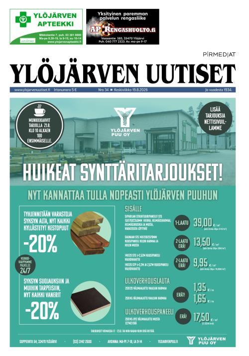Ylöjärven Uutiset 19.8.2026