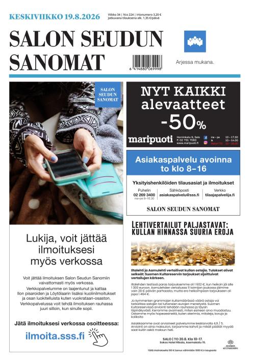 Salon Seudun Sanomat 19.8.2026