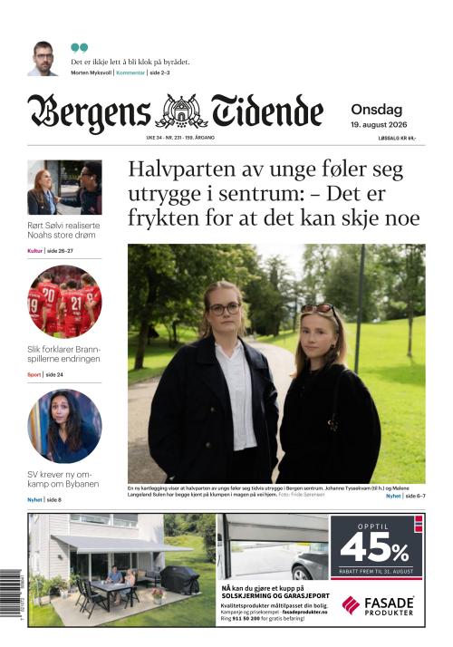 Bergens Tidende 19.8.2026