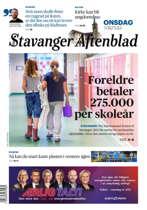 Stavanger Aftenblad 19.8.2026