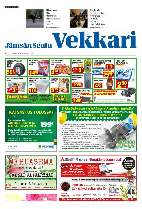 Jämsän Seutu ja Vekkari 19.8.2026