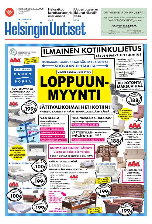 Helsingin Uutiset (Keskinen) 19.8.2026