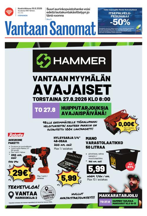 Vantaan Sanomat (Itä) 19.8.2026
