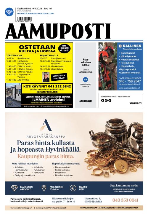 Aamuposti 19.8.2026