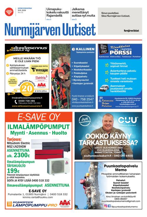 Nurmijärven Uutiset 19.8.2026