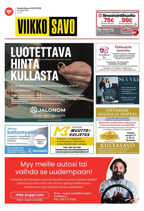 Viikkosavo 19.8.2026