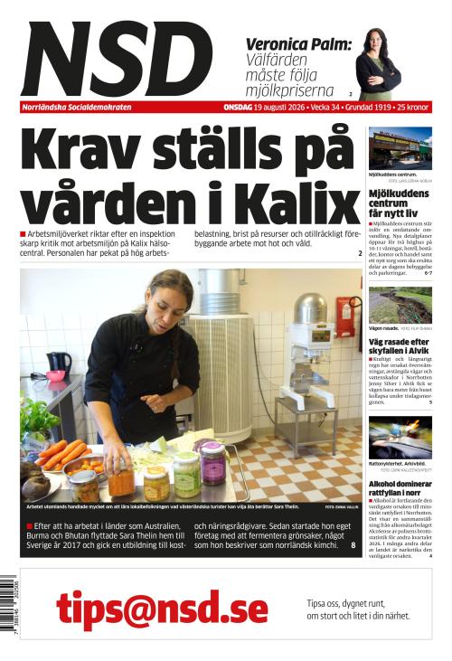 Norrländska Socialdemokraten 19.8.2026