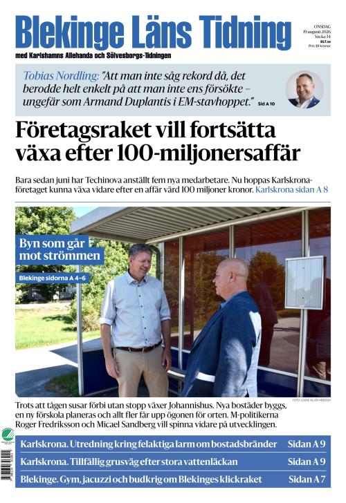 Blekinge Läns Tidning 19.8.2026
