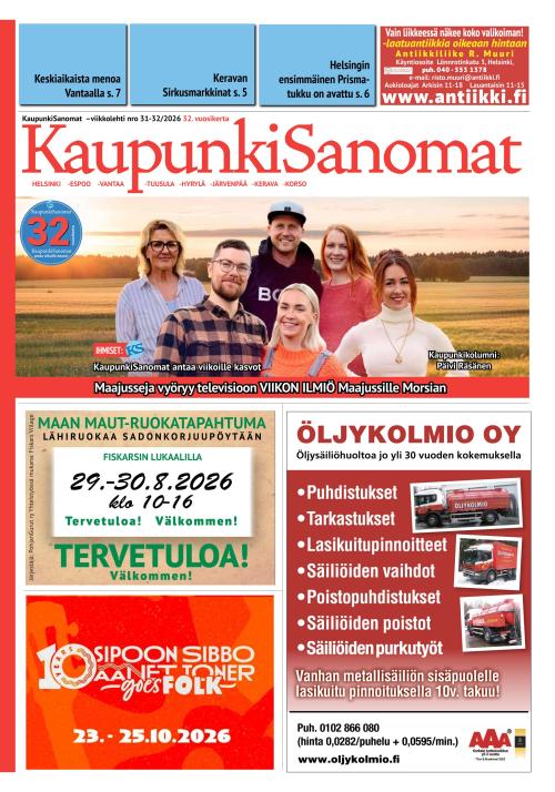 Kaupunkisanomat 21.8.2026