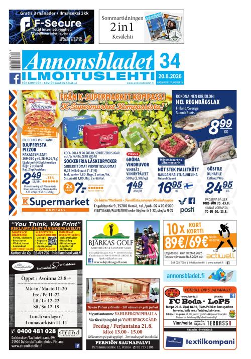Annonsbladet 20.8.2026