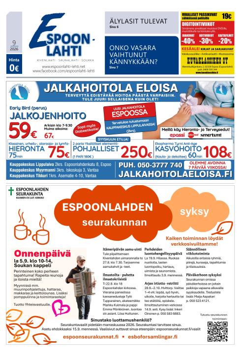 Espoonlahti-lehti 20.8.2026