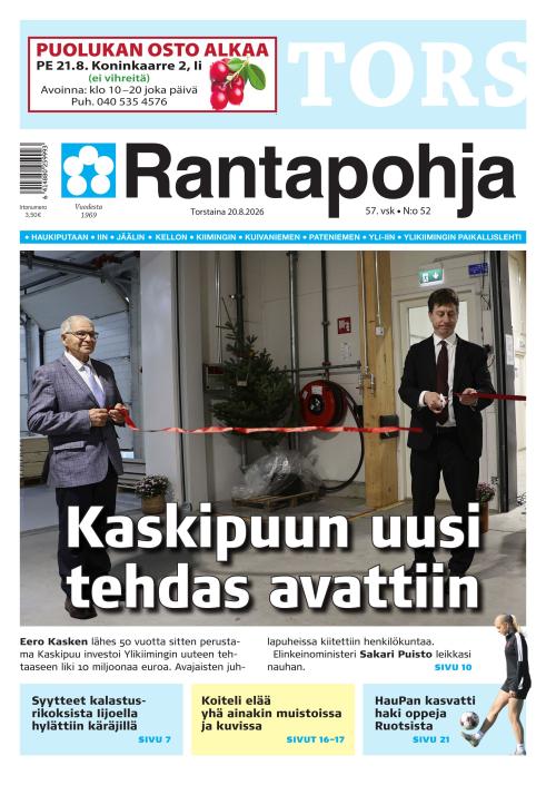 Rantapohja 20.8.2026