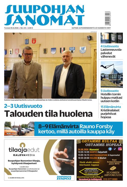 Suupohjan Sanomat 20.8.2026